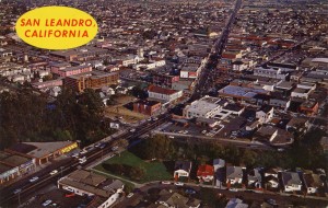 Aerial View of San Leandro, California                            